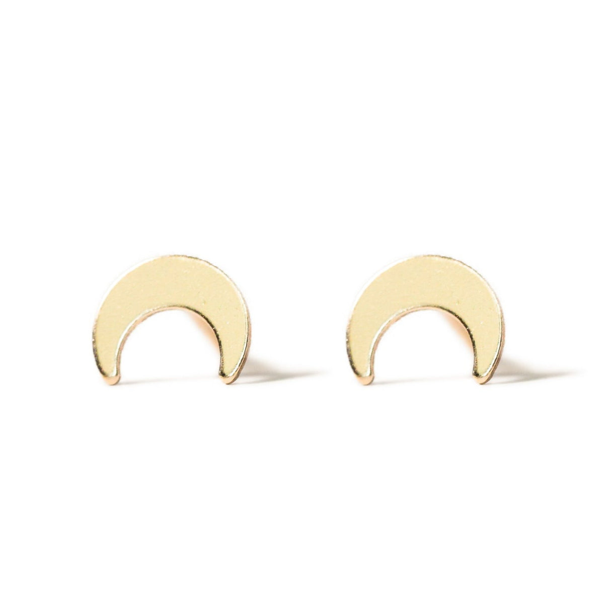Moon studs - 14K gold filled