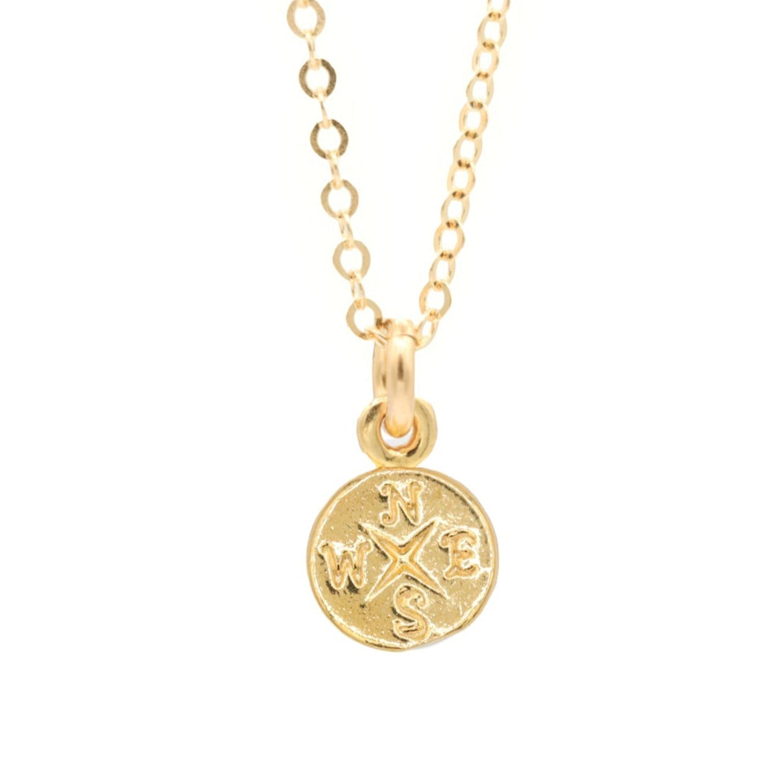 Compass Necklace - 14K gold filled + gold vermeil