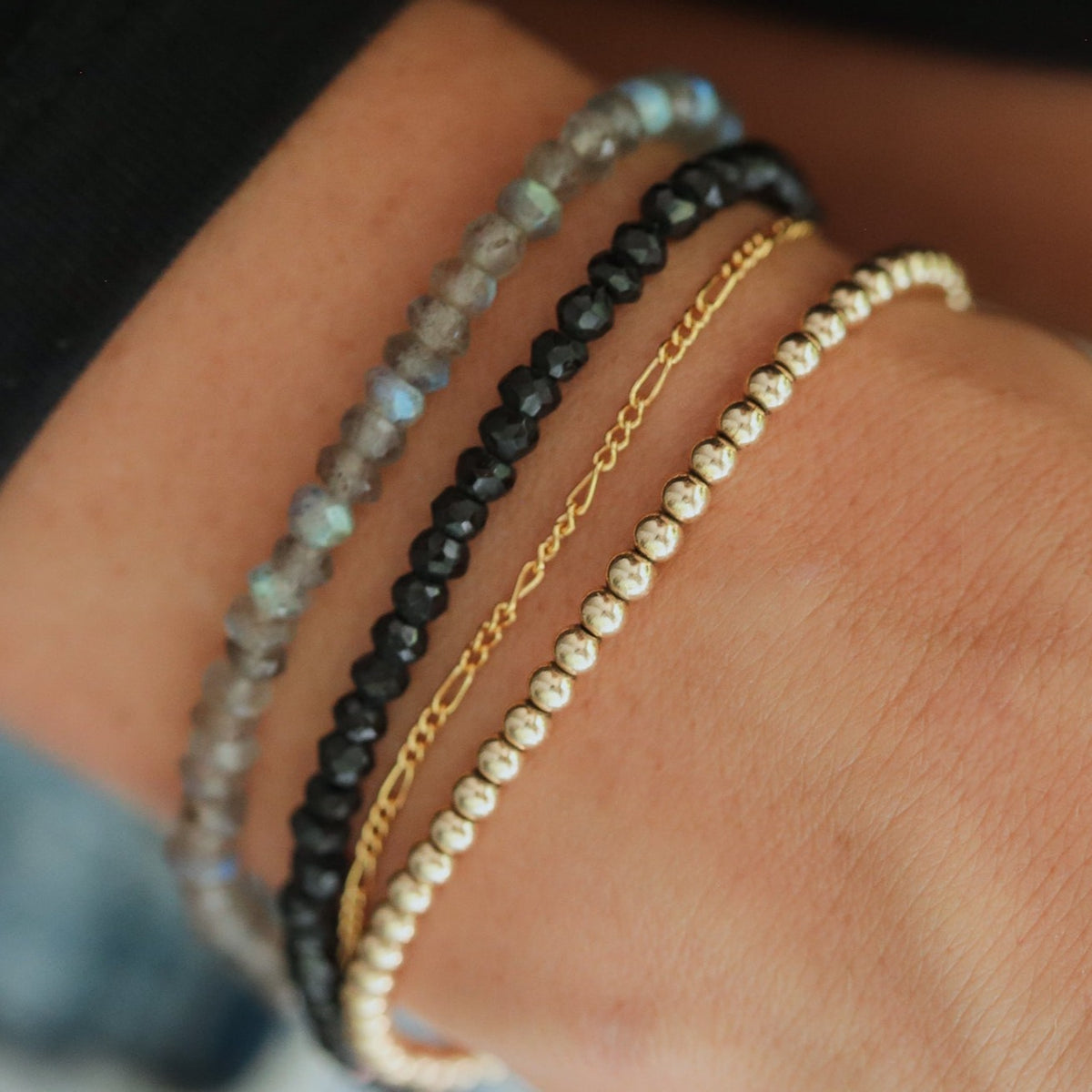 Adjustable Figaro bracelet - 14K Gold filled