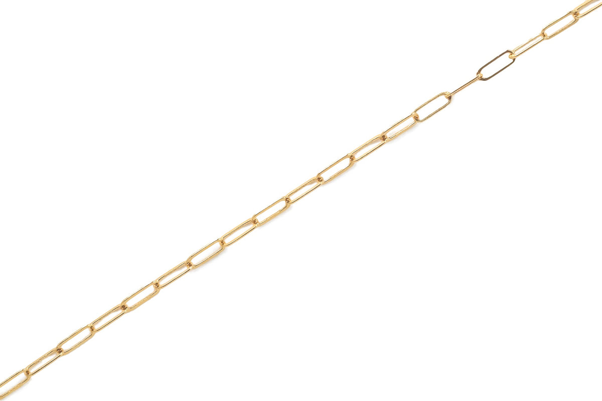 Adjustable paperclip anklet - 14k Gold Filled